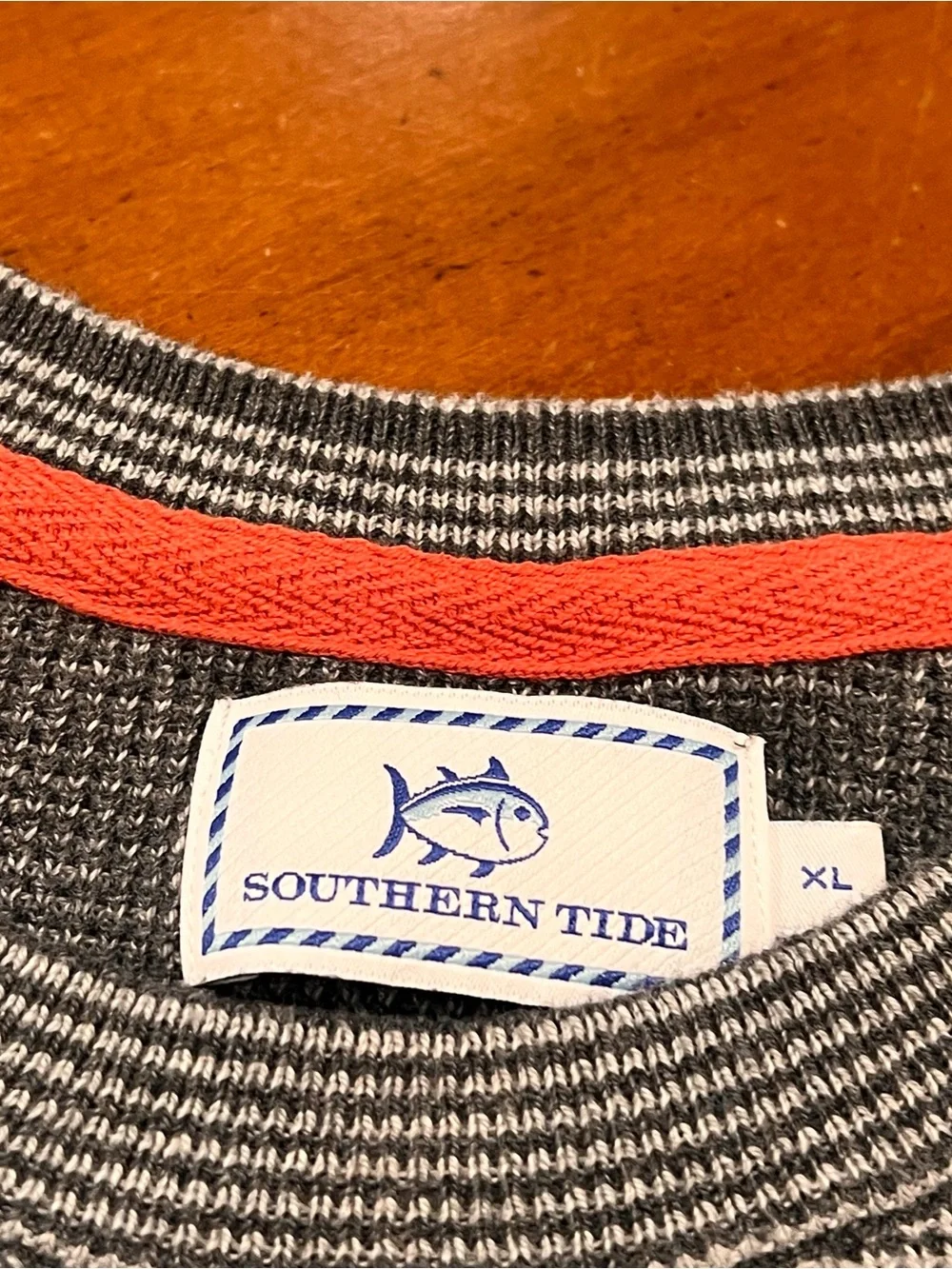 Southern Tide Men’s Bailer Jade Crewneck Sweater Gray XL Cooling Knit Technology